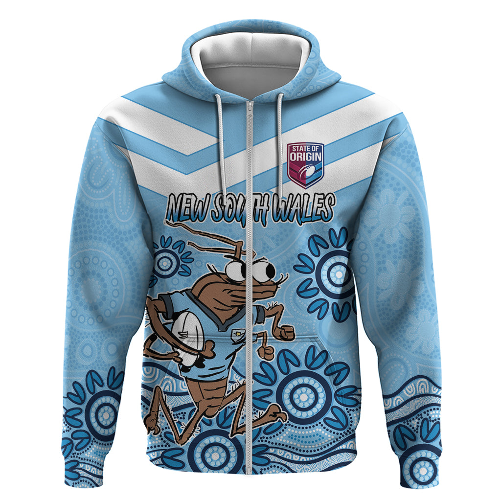 Custom NSW Blues Cockroach Blooded Aboriginal Inspired Hoodie LT9 - Vibe Hoodie Shop