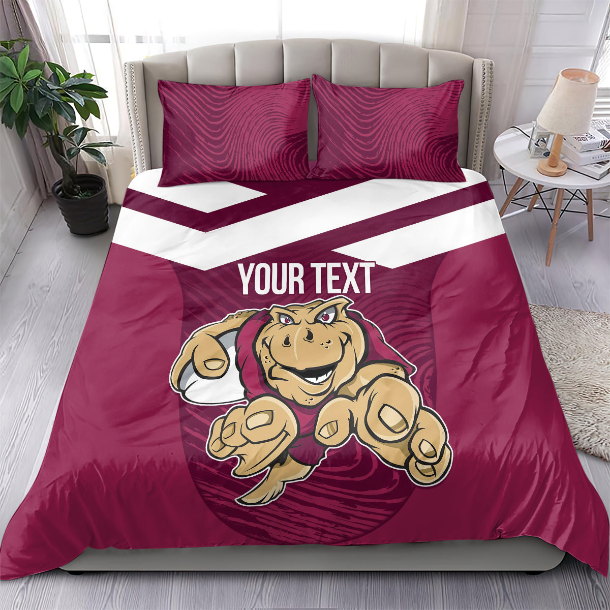 Custom Queensland Rugby Bedding Set Maroons Cane Toad Origin Sporty - Vibe Hoodie Shop