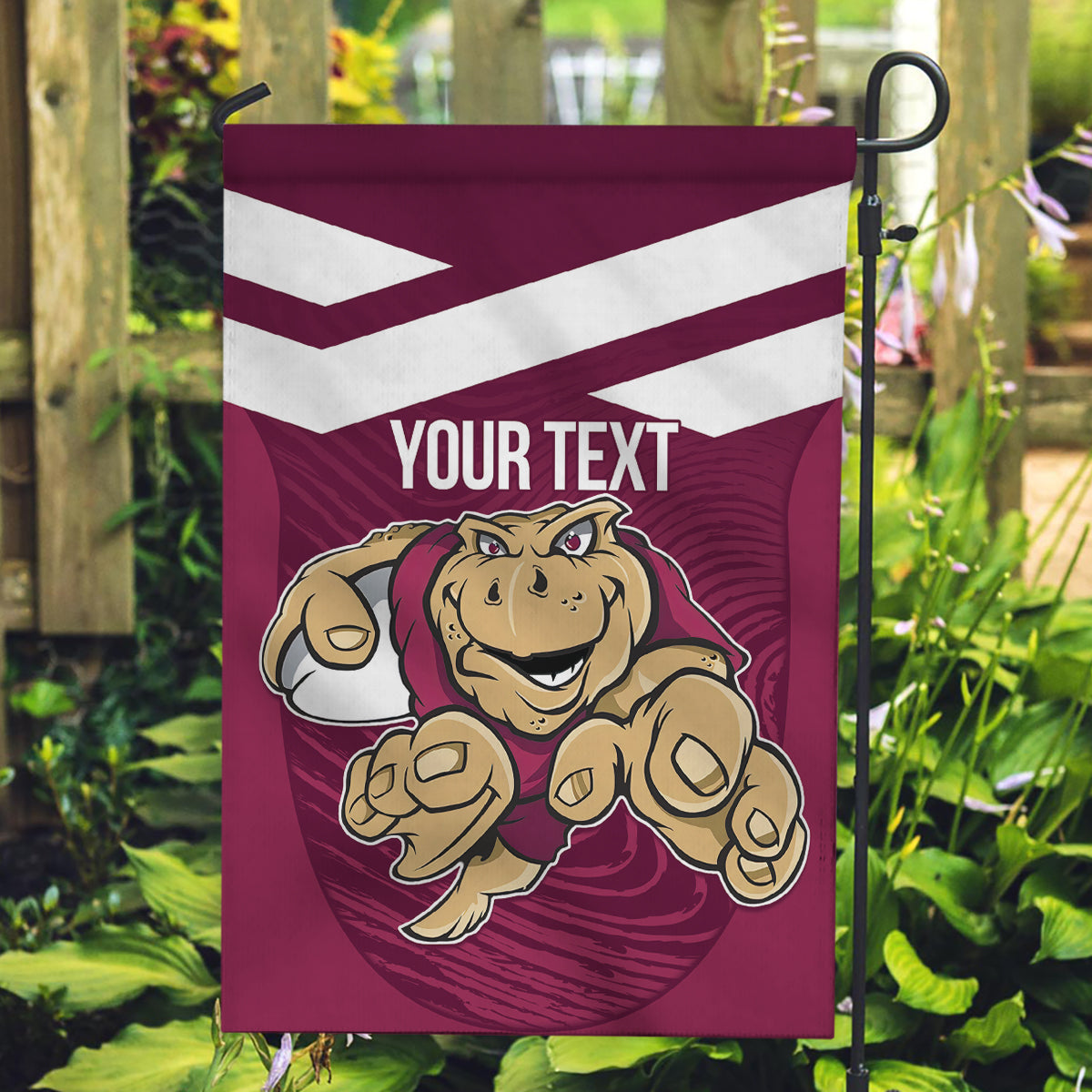 Custom Queensland Rugby Garden Flag Maroons Cane Toad Origin Sporty - Vibe Hoodie Shop