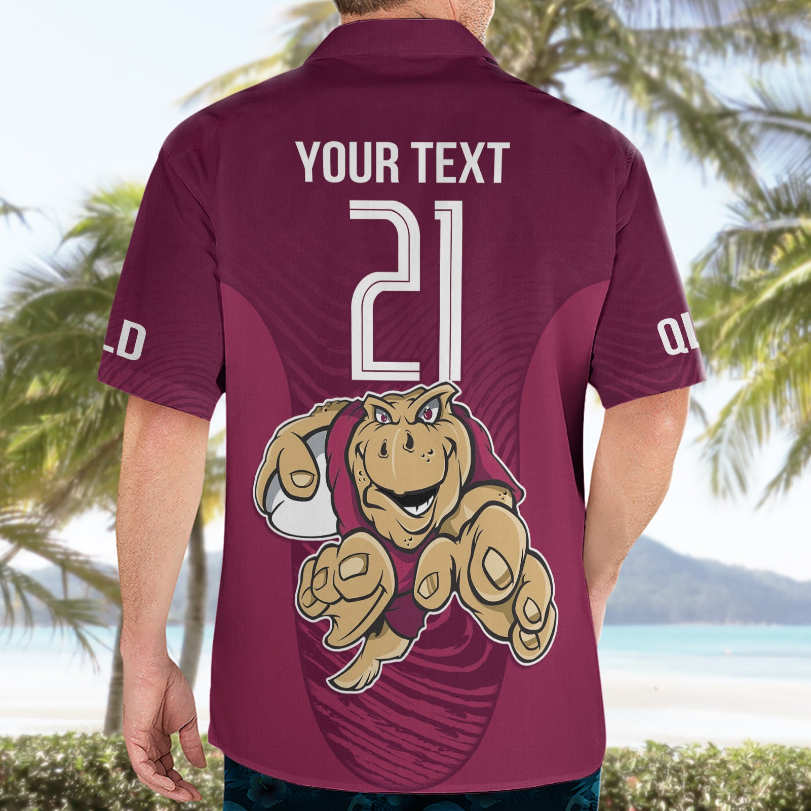 Custom Queensland Rugby Hawaiian Shirt Maroons Cane Toad Origin Sporty - Vibe Hoodie Shop