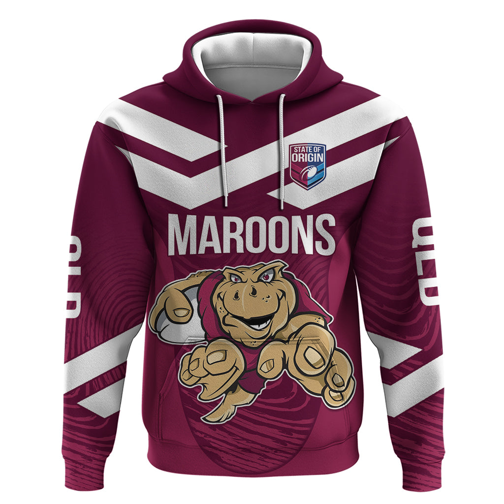 Custom Queensland Rugby Hoodie Maroons Cane Toad Origin Sporty LT9 - Vibe Hoodie Shop