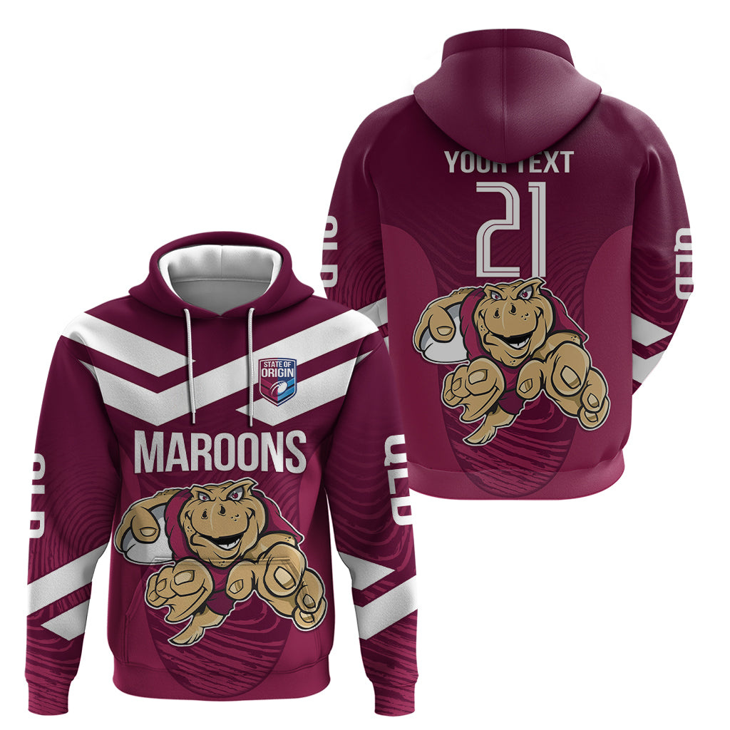 Custom Queensland Rugby Hoodie Maroons Cane Toad Origin Sporty LT9 - Vibe Hoodie Shop