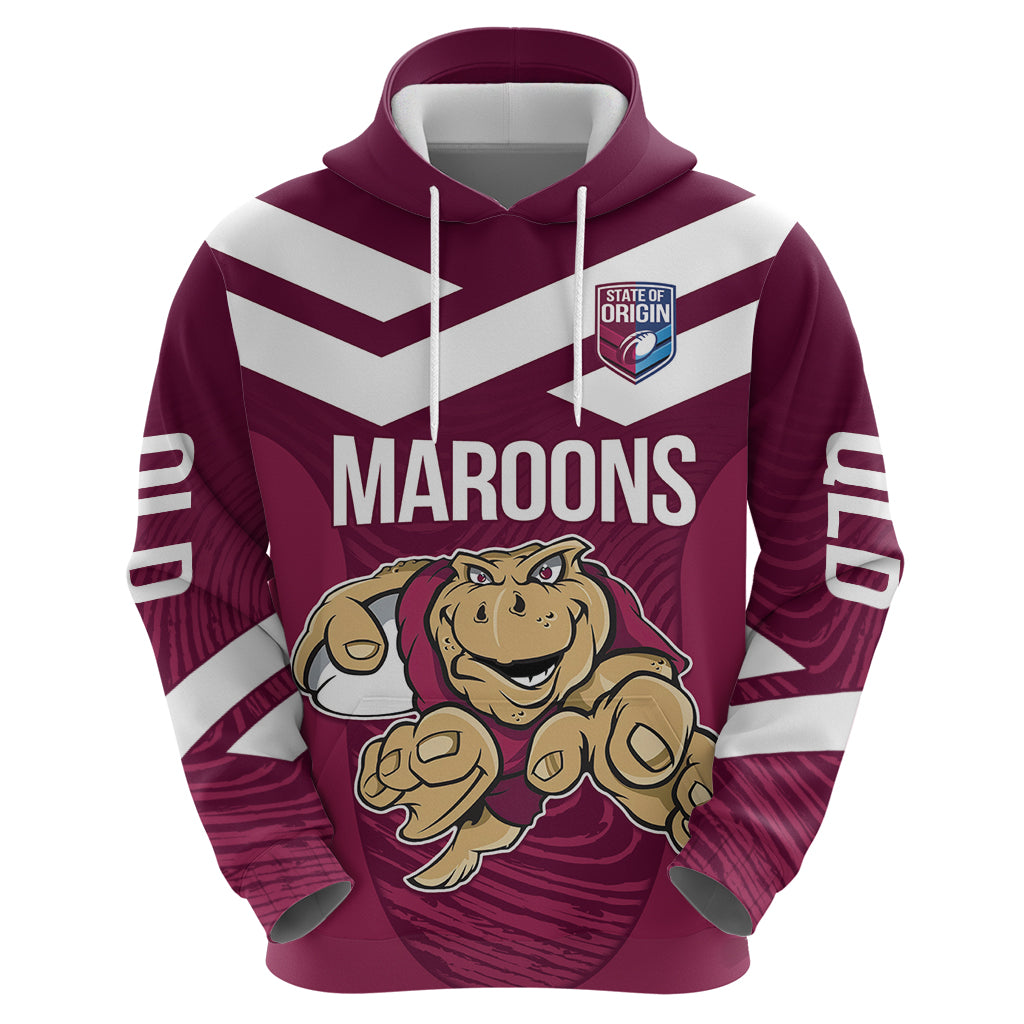 Custom Queensland Rugby Hoodie Maroons Cane Toad Origin Sporty LT9 - Vibe Hoodie Shop