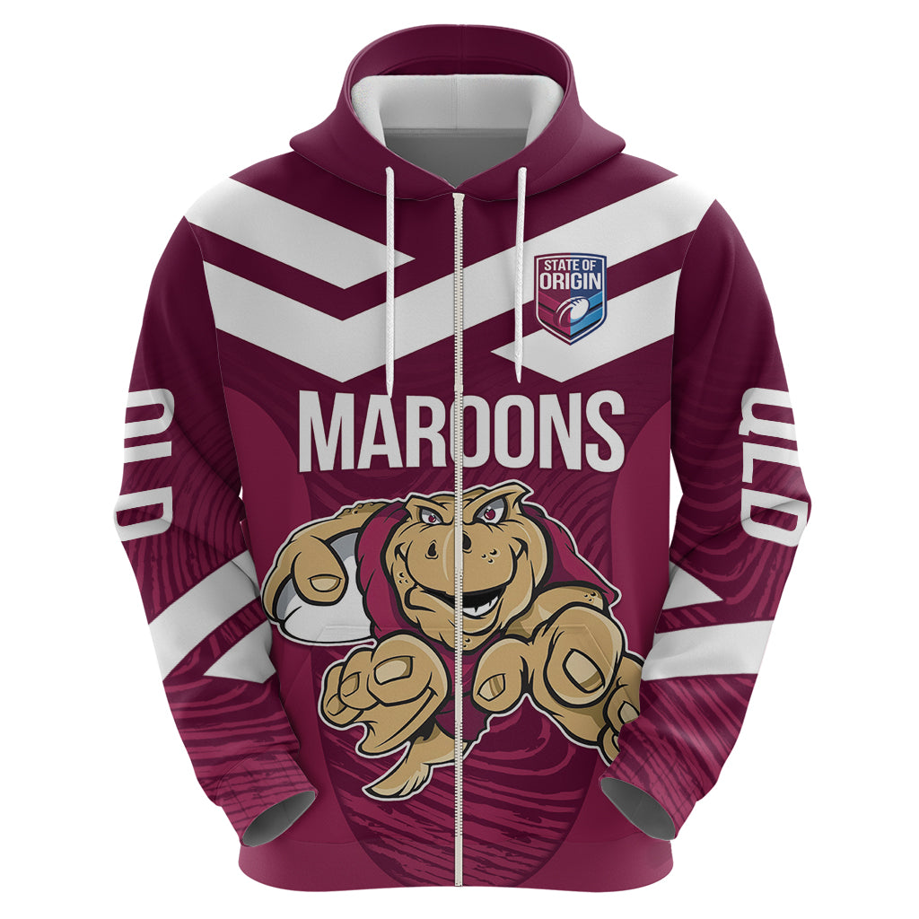 Custom Queensland Rugby Hoodie Maroons Cane Toad Origin Sporty LT9 - Vibe Hoodie Shop