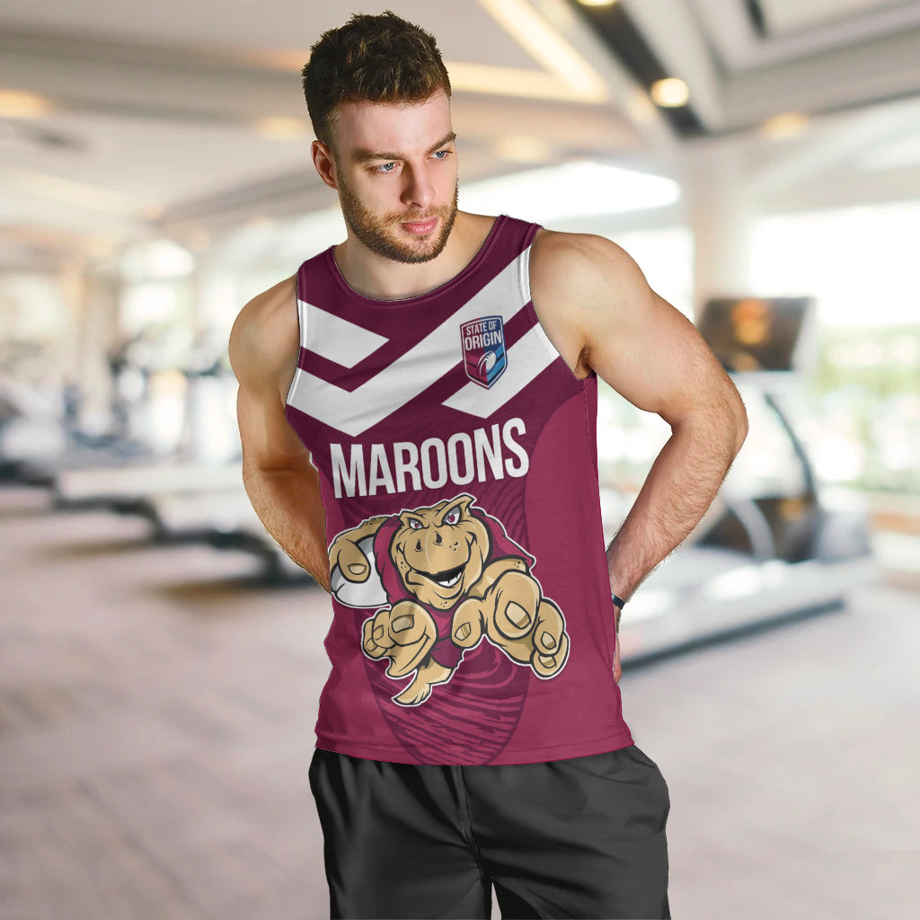 Custom Queensland Rugby Men Tank Top Maroons Cane Toad Origin Sporty - Vibe Hoodie Shop