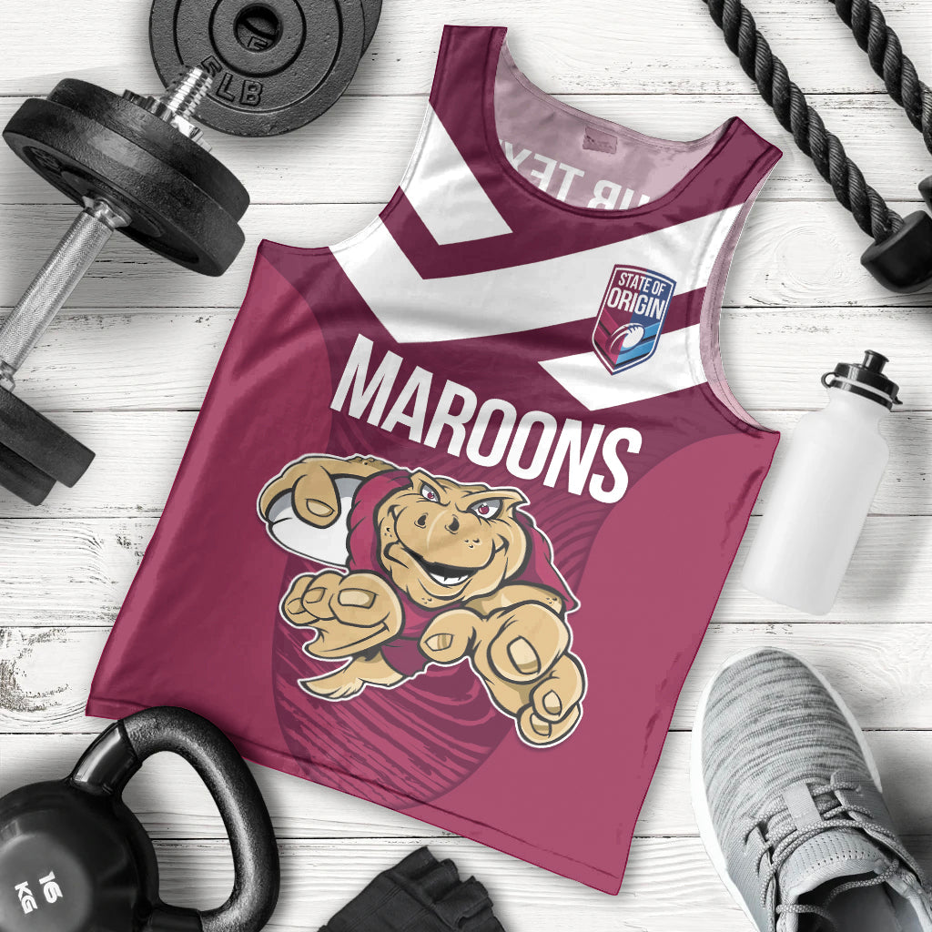 Custom Queensland Rugby Men Tank Top Maroons Cane Toad Origin Sporty - Vibe Hoodie Shop