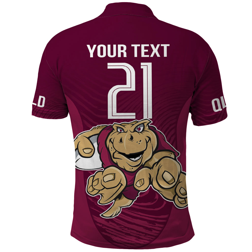 Custom Queensland Rugby Polo Shirt Maroons Cane Toad Origin Sporty LT9 - Vibe Hoodie Shop