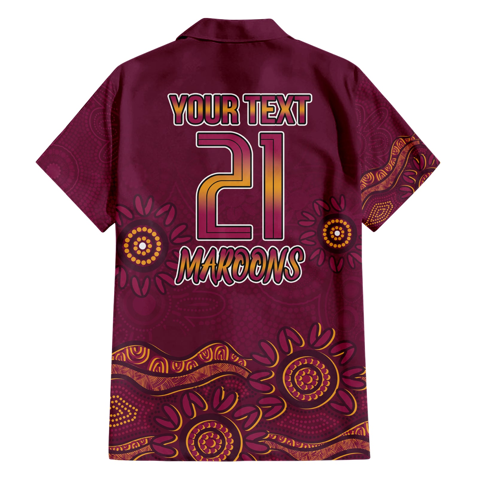 Custom QLD Maroons Cane Toad Blooded Aboriginal Inspired Hawaiian Shirt - Vibe Hoodie Shop