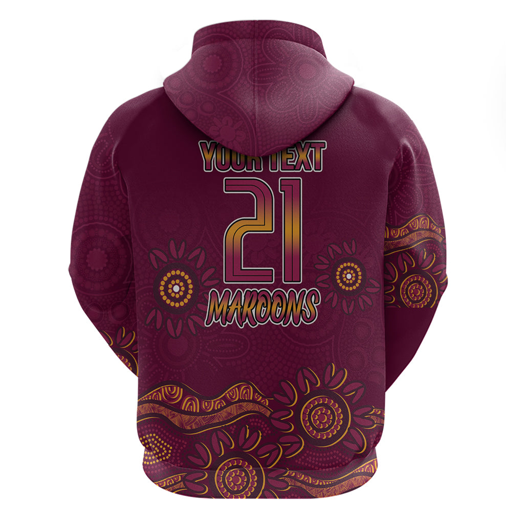 Custom QLD Maroons Cane Toad Blooded Aboriginal Inspired Hoodie LT9 - Vibe Hoodie Shop
