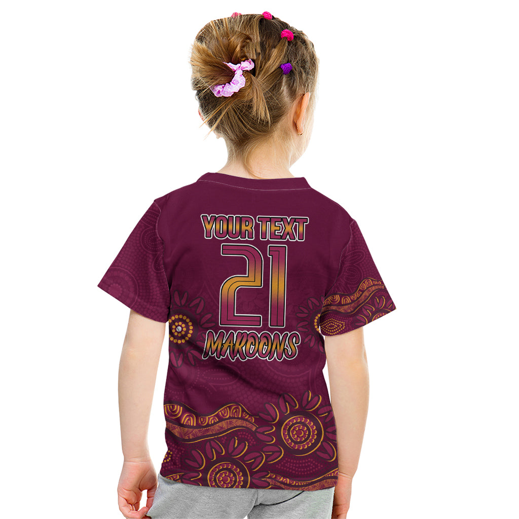 Custom QLD Maroons Cane Toad Blooded Aboriginal Inspired Kid T Shirt - Vibe Hoodie Shop