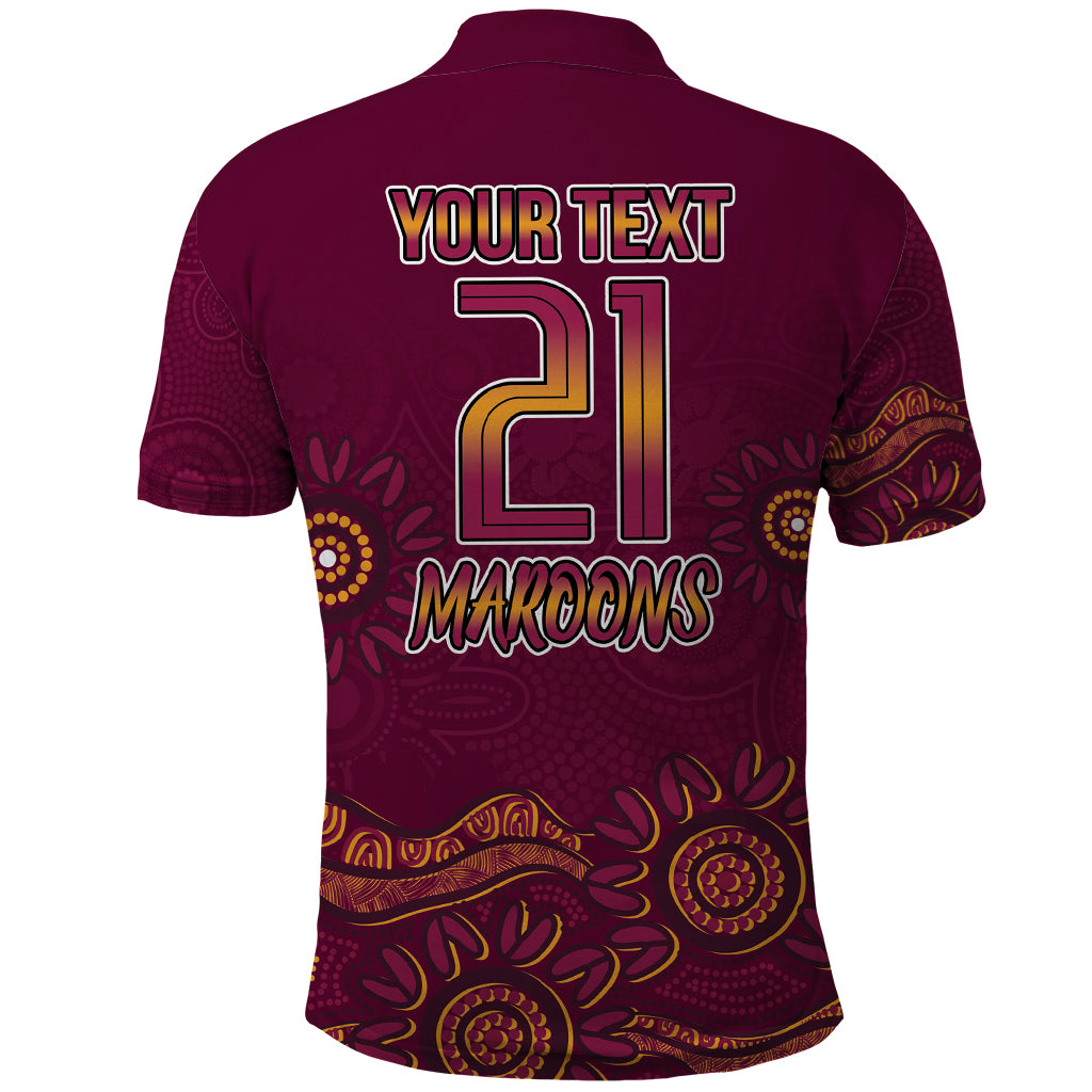 Custom QLD Maroons Cane Toad Blooded Aboriginal Inspired Polo Shirt LT9 - Vibe Hoodie Shop