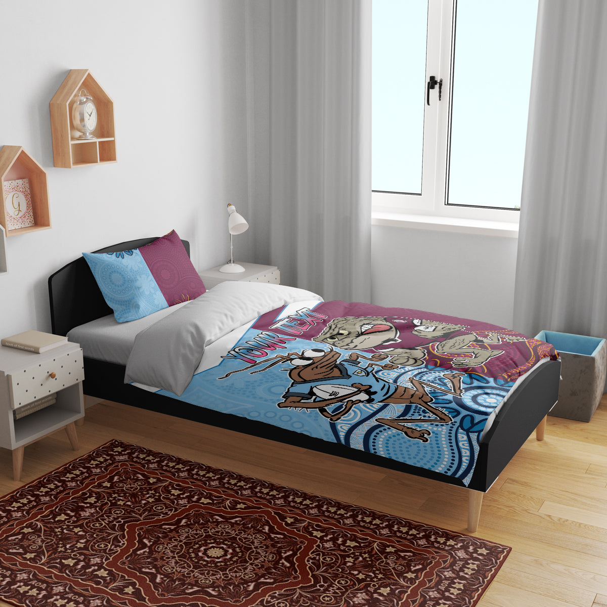 Custom QLD Cane Toad and NSW Cockroach Bedding Set Aboriginal Inspired Together - Vibe Hoodie Shop