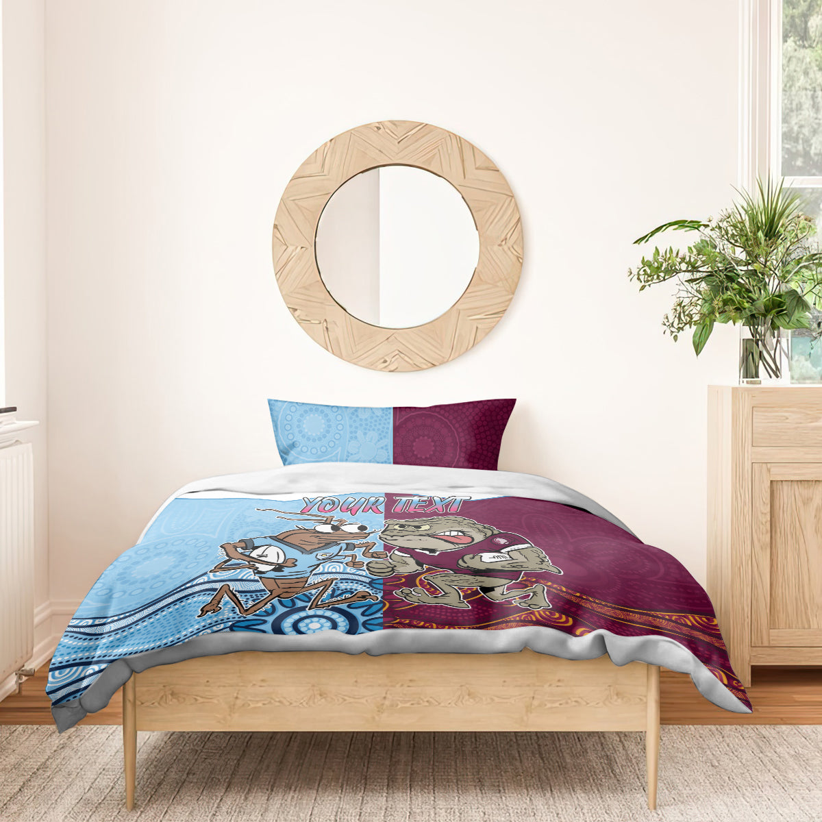 Custom QLD Cane Toad and NSW Cockroach Bedding Set Aboriginal Inspired Together - Vibe Hoodie Shop