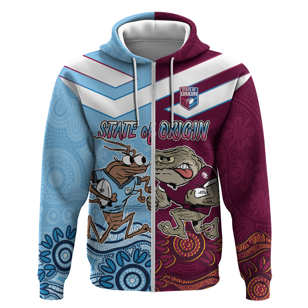 Custom QLD Cane Toad and NSW Cockroach Hoodie Aboriginal Inspired Together LT9 - Vibe Hoodie Shop