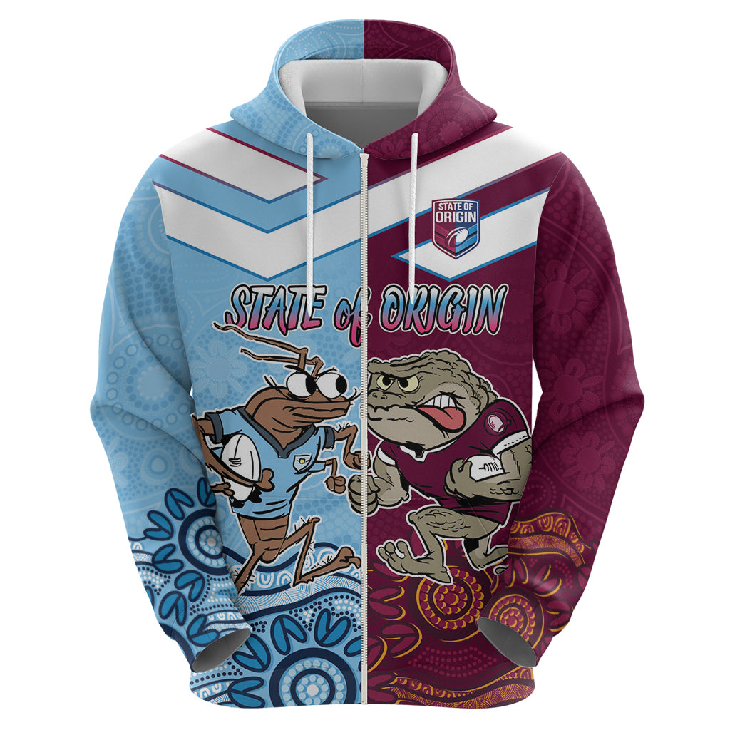 Custom QLD Cane Toad and NSW Cockroach Hoodie Aboriginal Inspired Together LT9 - Vibe Hoodie Shop