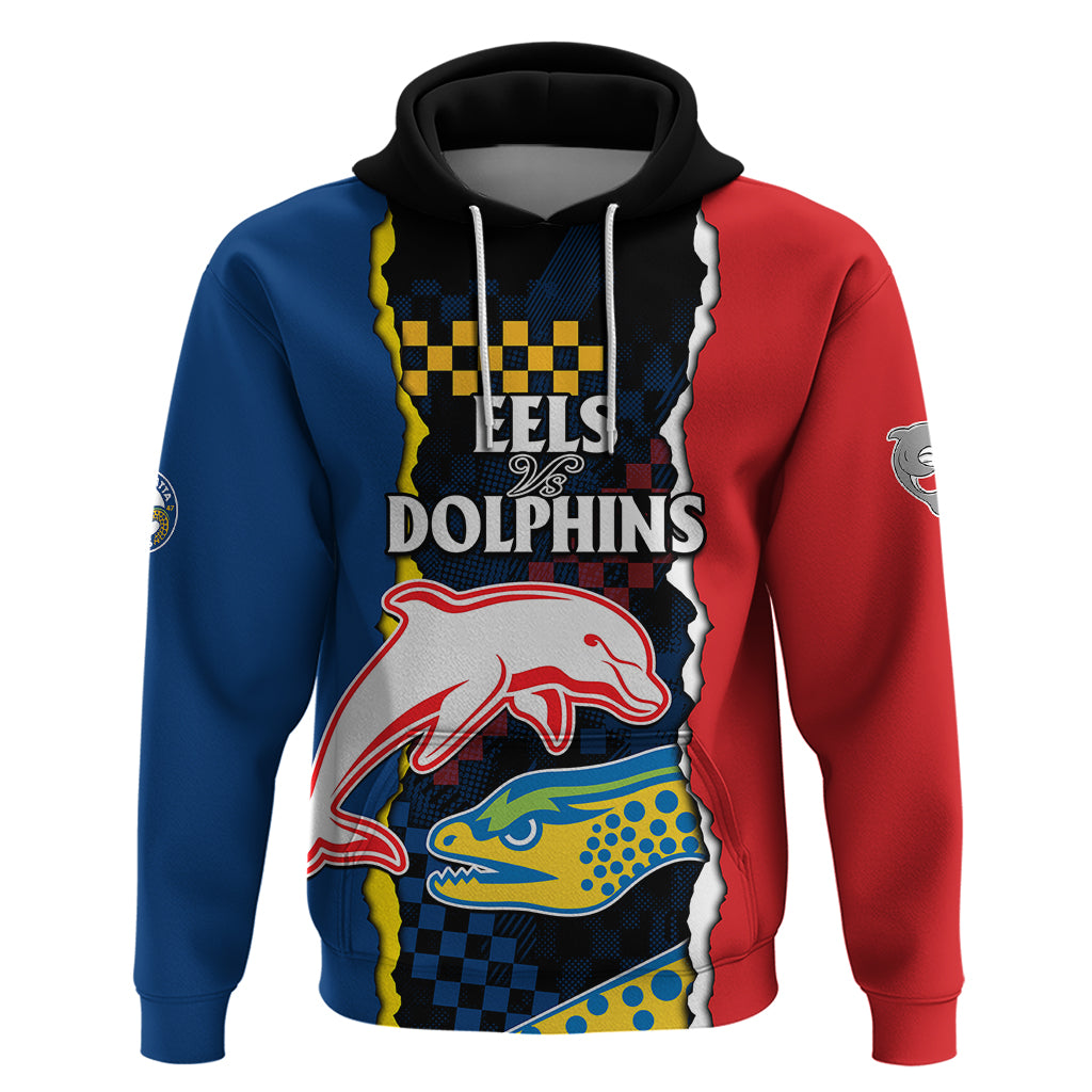 NRL Combine Dolphins and Parra Eels Hoodie Simple Style LT9 - Vibe Hoodie Shop