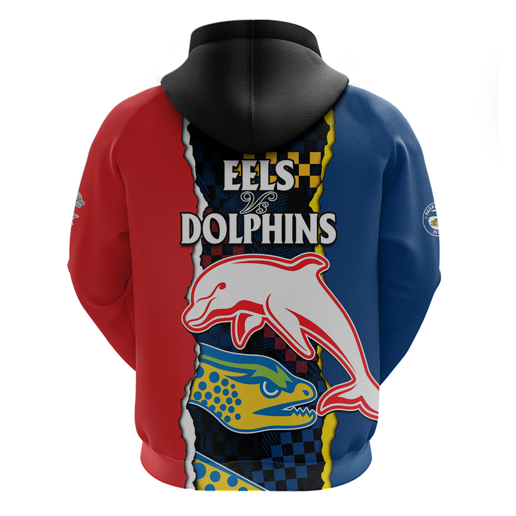 NRL Combine Dolphins and Parra Eels Hoodie Simple Style LT9 - Vibe Hoodie Shop