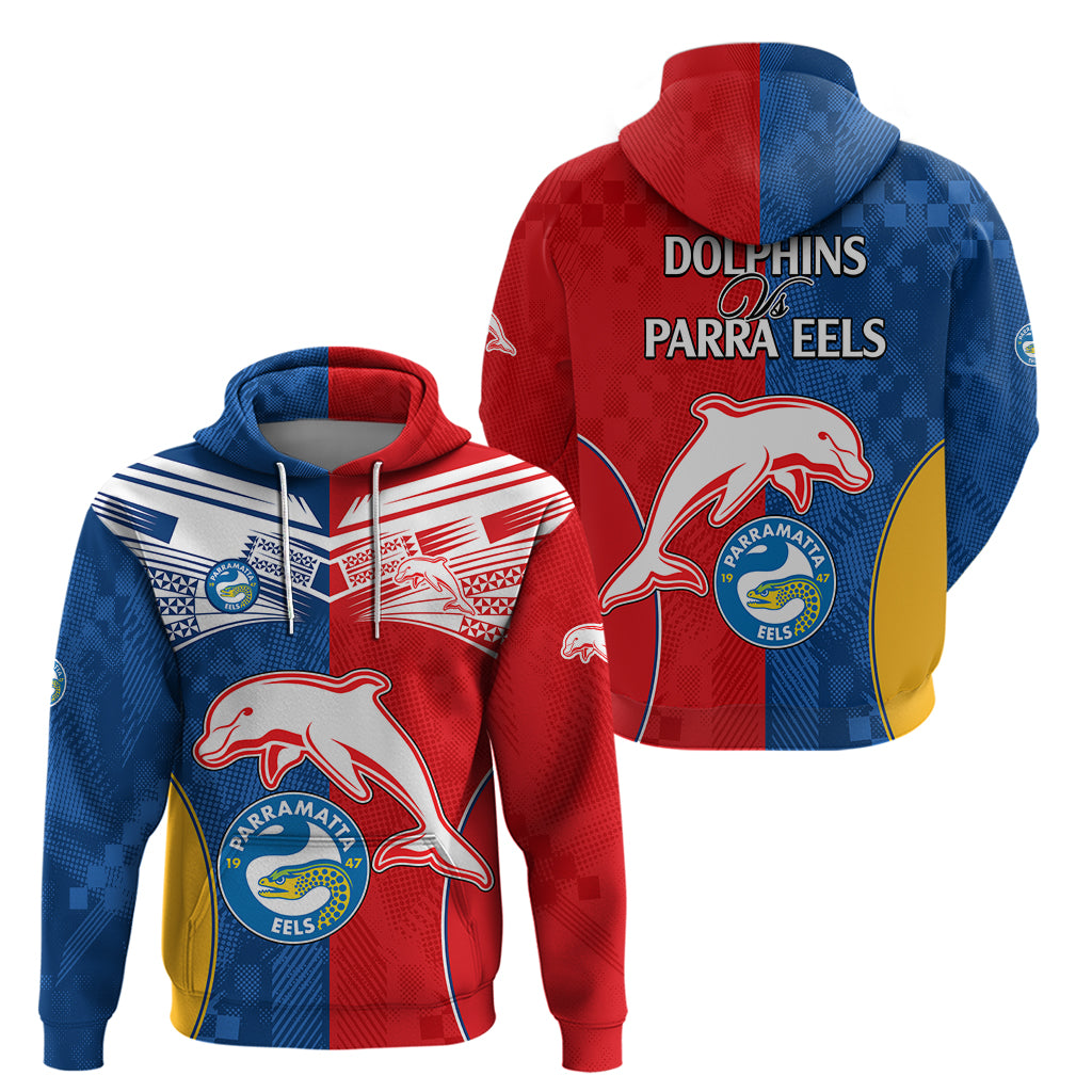 NRL Dolphins Combine Parra Eels Hoodie Sporty Style LT9 - Vibe Hoodie Shop