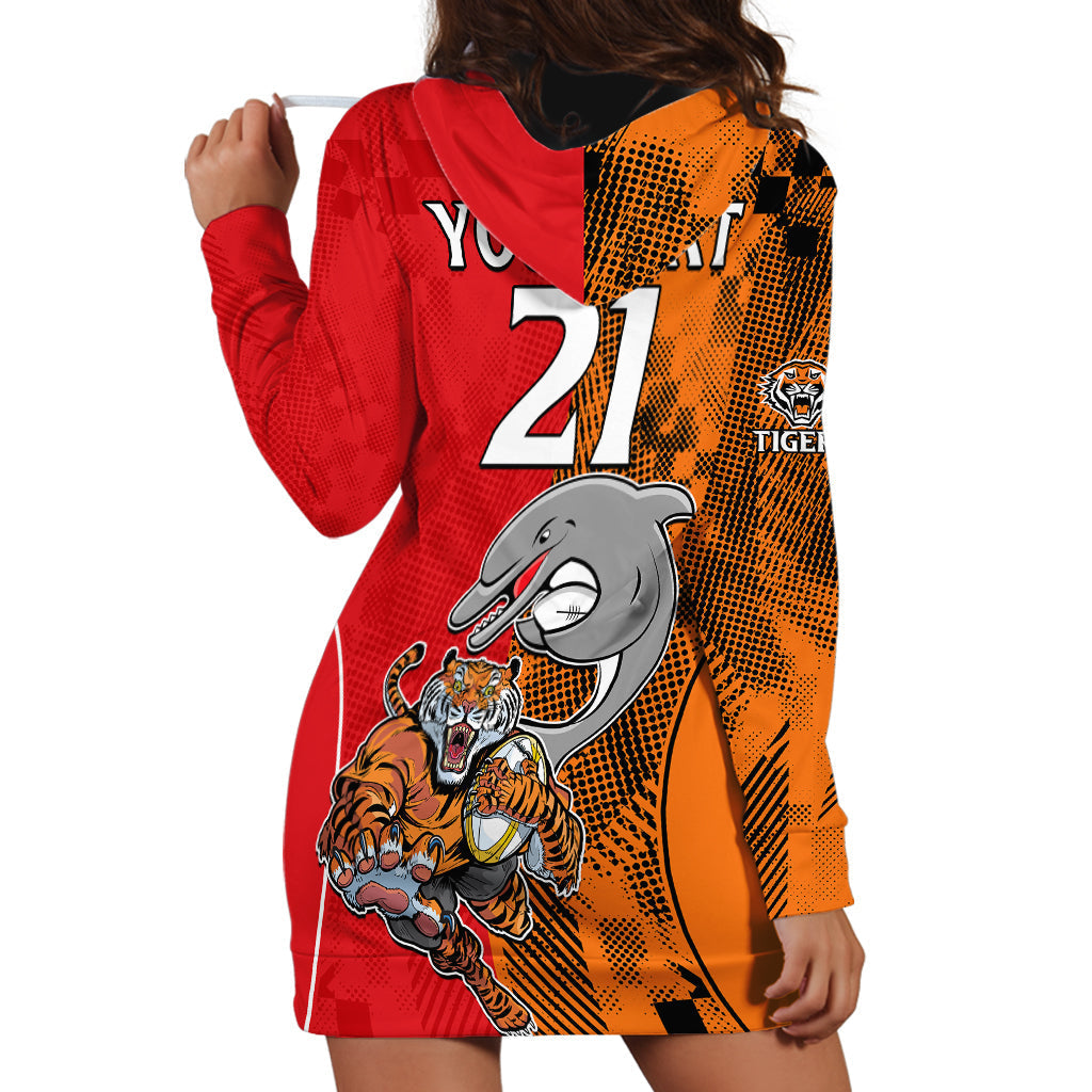 custom-text-and-number-nrl-half-dolphins-and-half-tigers-hoodie-dress-sporty-style