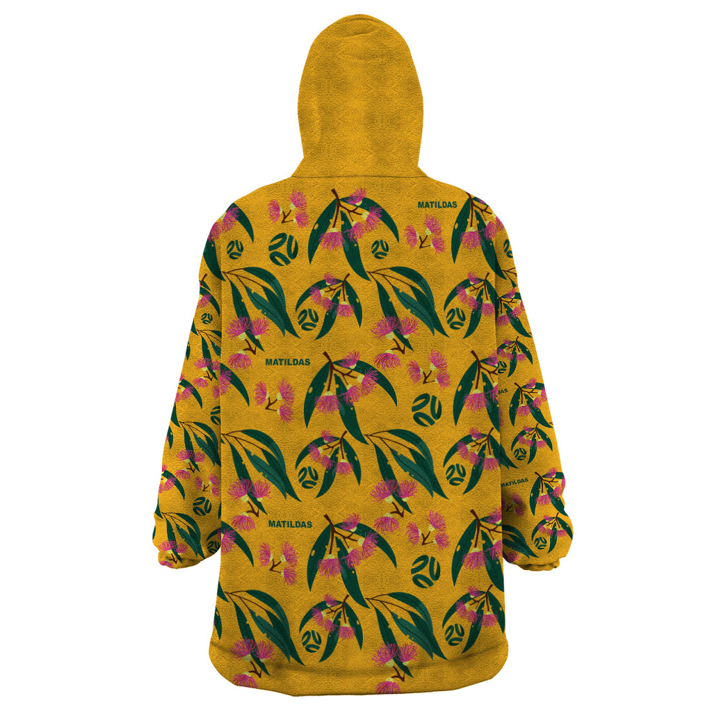 Aussie Matildas Wearable Blanket Hoodie Football Australia 2023 Silver Princess Unique - Vibe Hoodie Shop