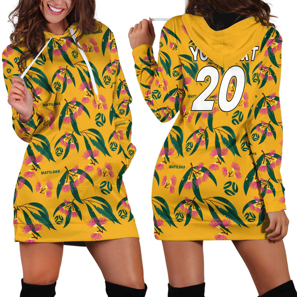 Custom Aussie Matildas Hoodie Dress Football Australia 2023 Silver Princess Unique - Vibe Hoodie Shop