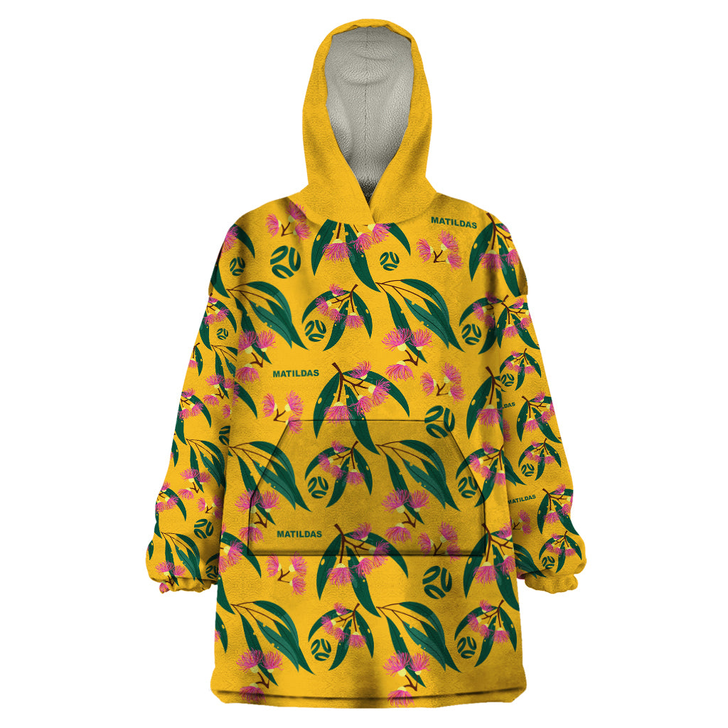 Custom Aussie Matildas Wearable Blanket Hoodie Football Australia 2023 Silver Princess Unique - Vibe Hoodie Shop