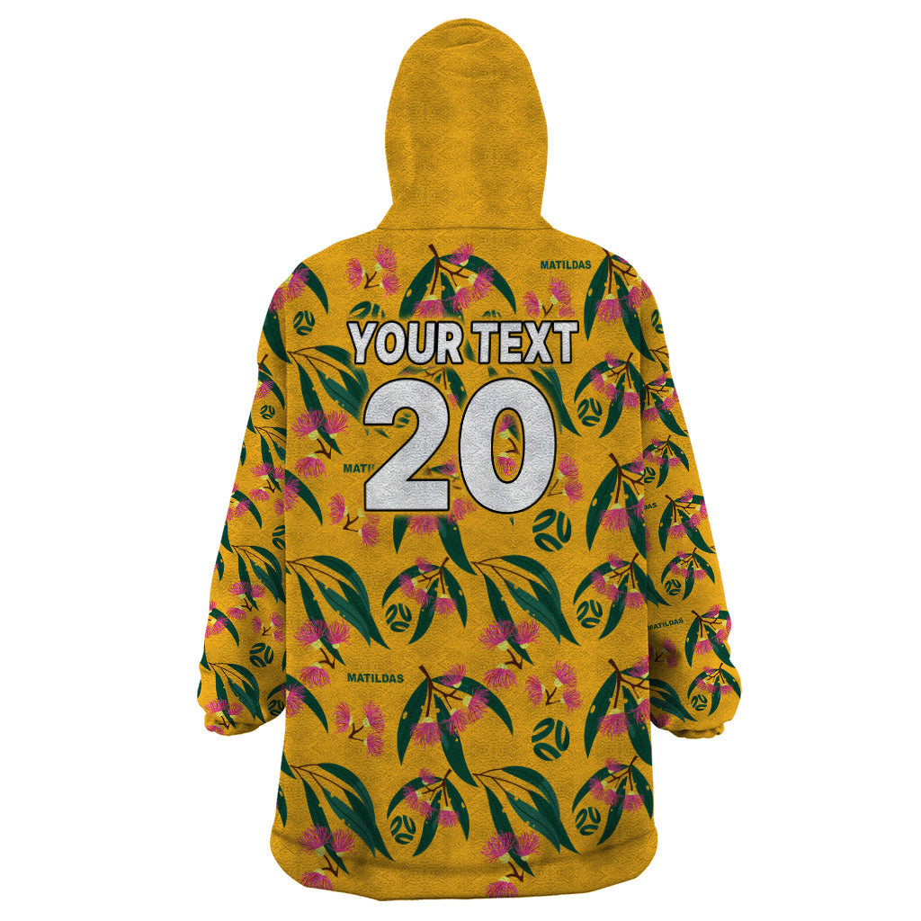 Custom Aussie Matildas Wearable Blanket Hoodie Football Australia 2023 Silver Princess Unique - Vibe Hoodie Shop