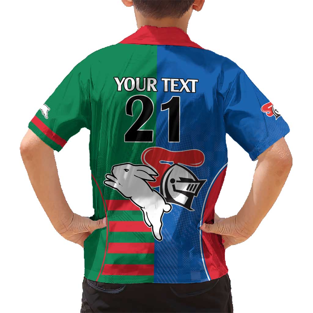 Custom Knights and Rabbitohs Rugby Hawaiian Shirt Sporty Style - Vibe Hoodie Shop