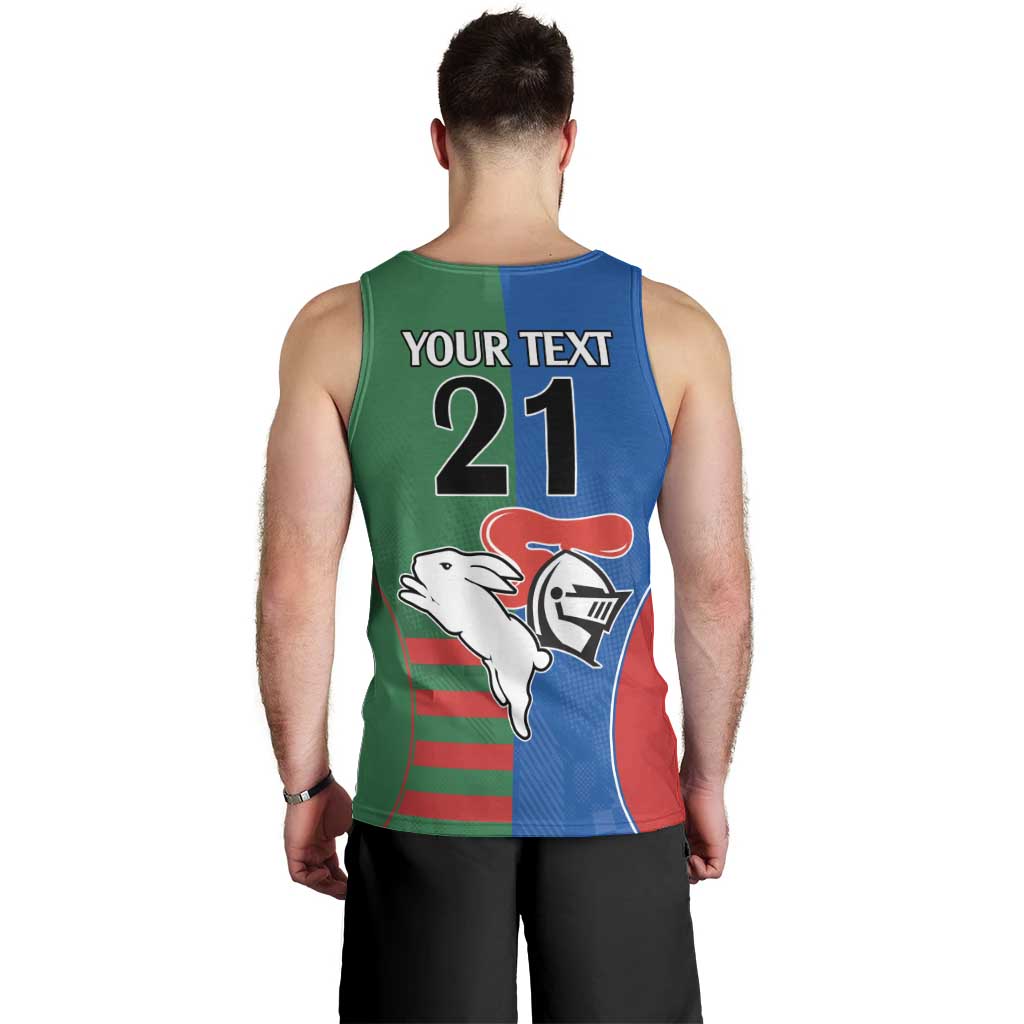Custom Knights and Rabbitohs Rugby Men Tank Top Sporty Style - Vibe Hoodie Shop