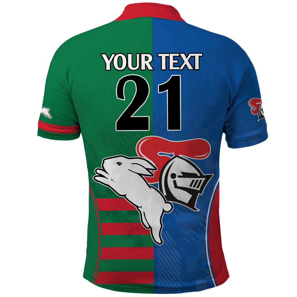 Custom Knights and Rabbitohs Rugby Polo Shirt Sporty Style LT9 - Vibe Hoodie Shop