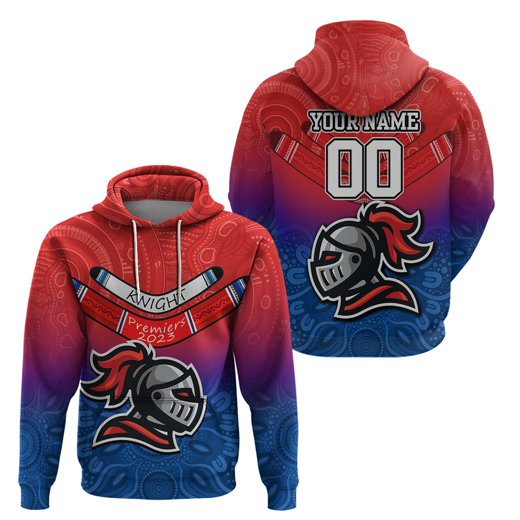 Custom Knights Permier 2023 Hoodie NRL Mascot with Aboriginal LT9 - Vibe Hoodie Shop