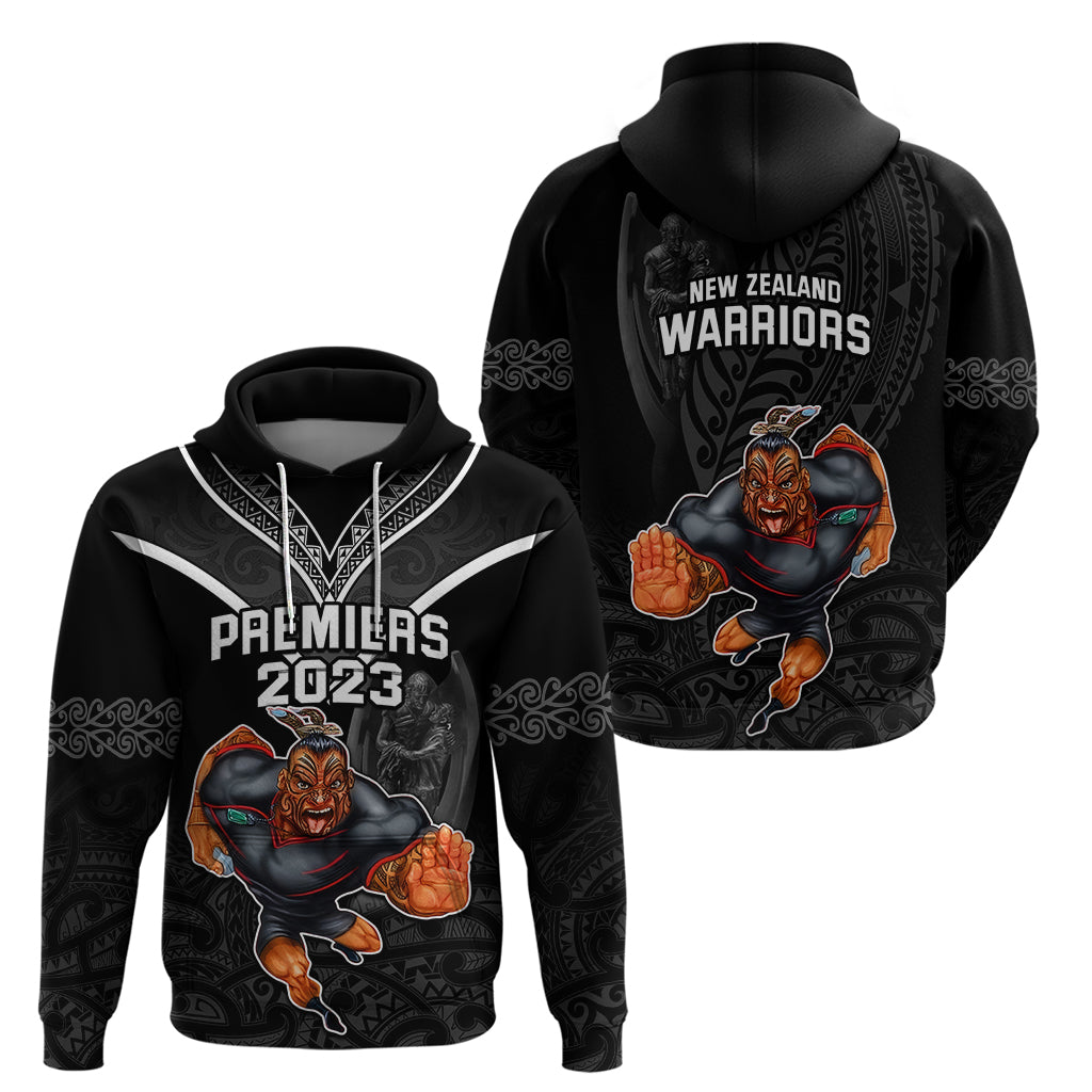 Warriors Permier 2023 Hoodie The Wahs Mascot with Maori Tattoo LT9 - Vibe Hoodie Shop