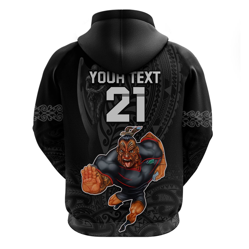 Custom Warriors Permier 2023 Hoodie The Wahs Mascot with Maori Tattoo LT9 - Vibe Hoodie Shop