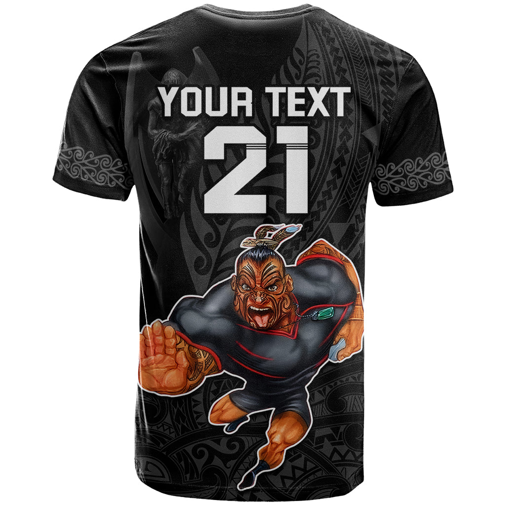 Custom Warriors Permier 2023 T Shirt The Wahs Mascot with Maori Tattoo LT9 - Vibe Hoodie Shop