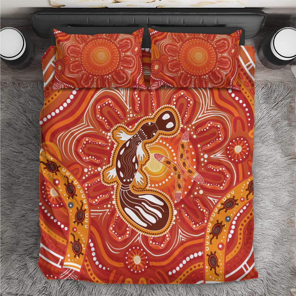 Aboriginal Goanna Art Bedding Set Native Australian Animals - Vibe Hoodie Shop
