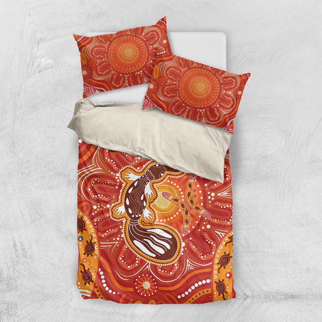 Aboriginal Goanna Art Bedding Set Native Australian Animals - Vibe Hoodie Shop