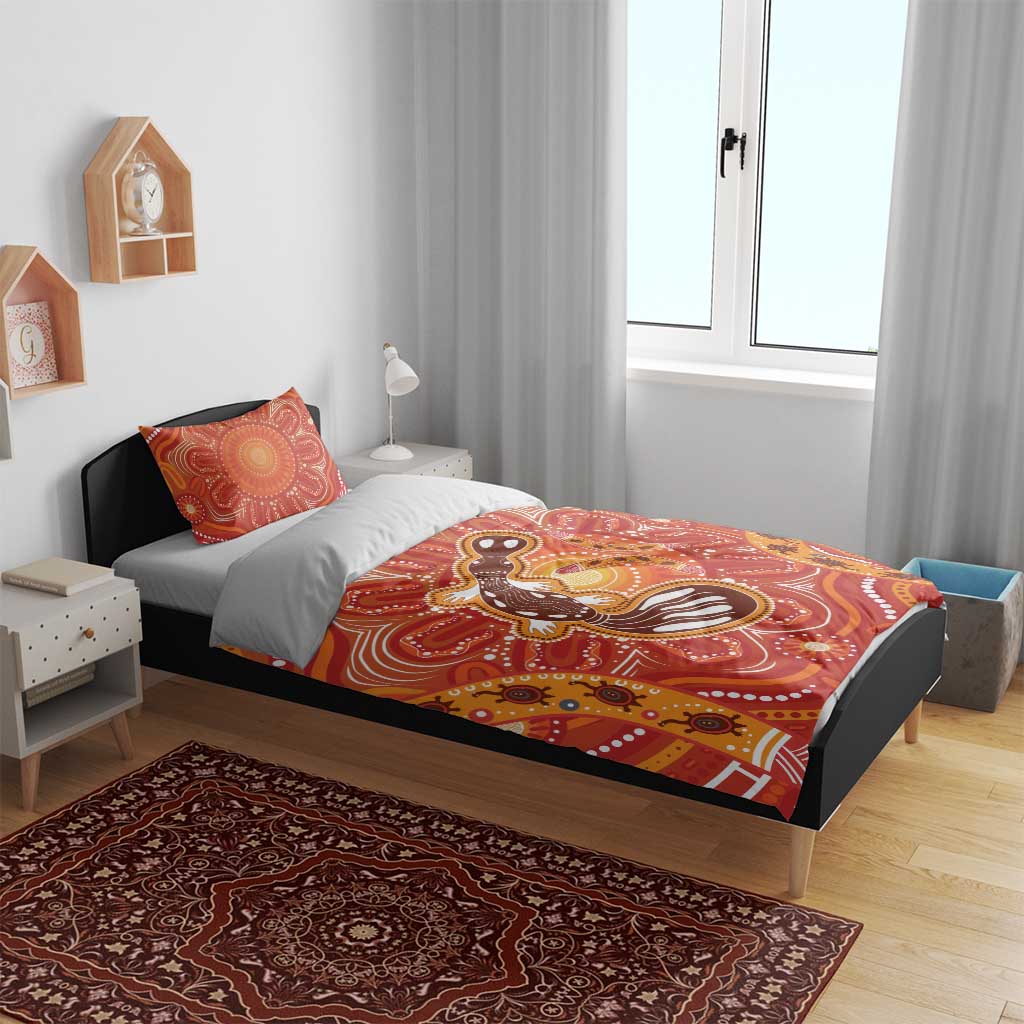 Aboriginal Goanna Art Bedding Set Native Australian Animals - Vibe Hoodie Shop