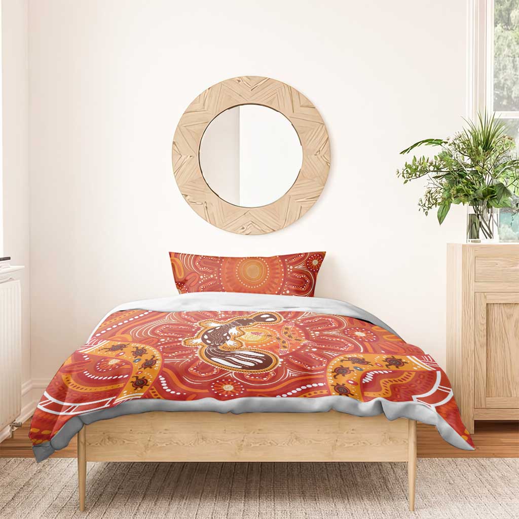 Aboriginal Goanna Art Bedding Set Native Australian Animals - Vibe Hoodie Shop