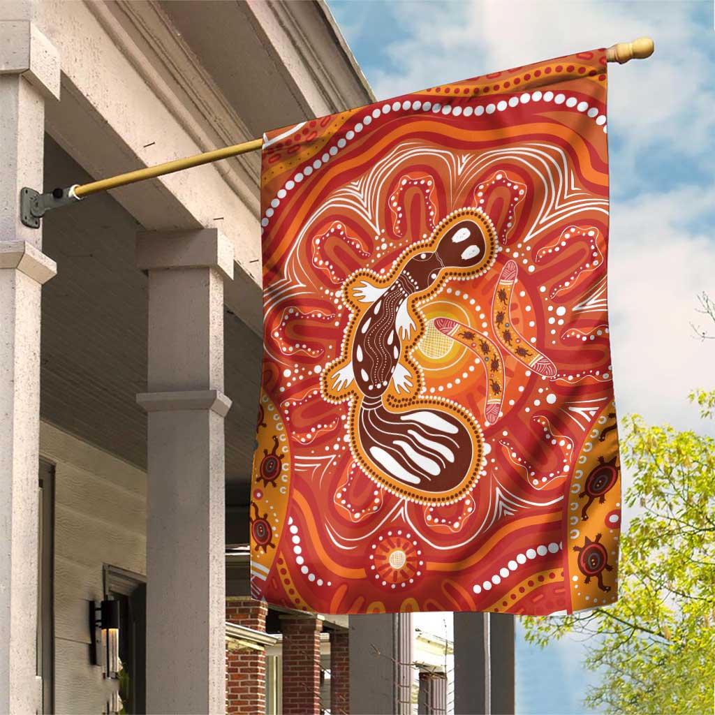 Aboriginal Goanna Art Garden Flag Native Australian Animals - Vibe Hoodie Shop