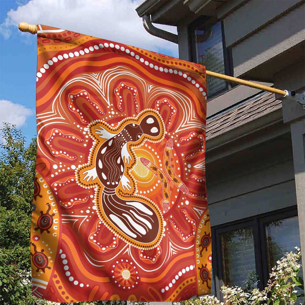 Aboriginal Goanna Art Garden Flag Native Australian Animals - Vibe Hoodie Shop