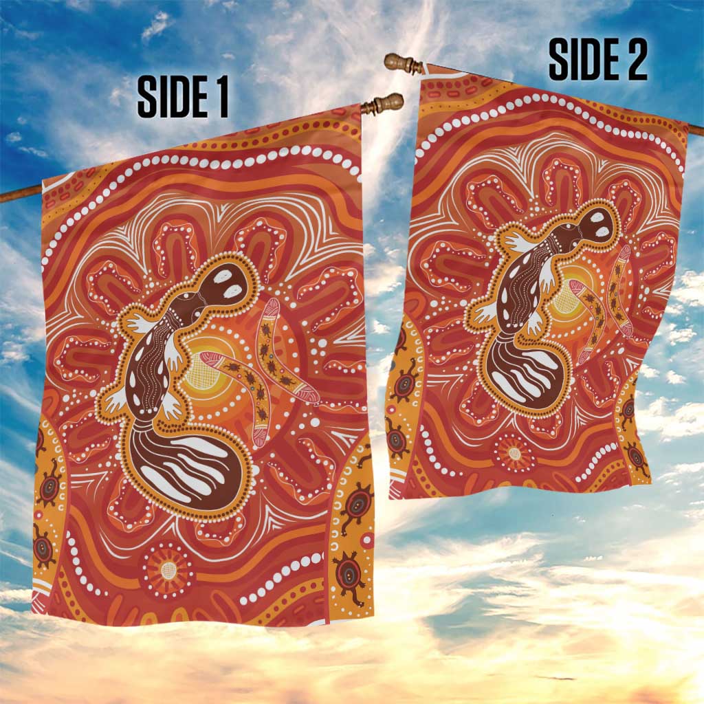 Aboriginal Goanna Art Garden Flag Native Australian Animals - Vibe Hoodie Shop