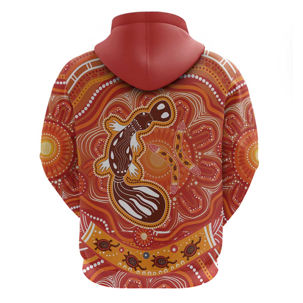 Aboriginal Goanna Art Hoodie Native Australian Animals LT9 - Vibe Hoodie Shop