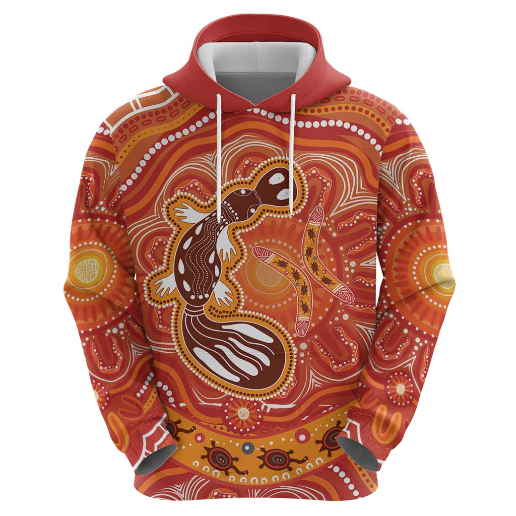 Aboriginal Goanna Art Hoodie Native Australian Animals LT9 - Vibe Hoodie Shop
