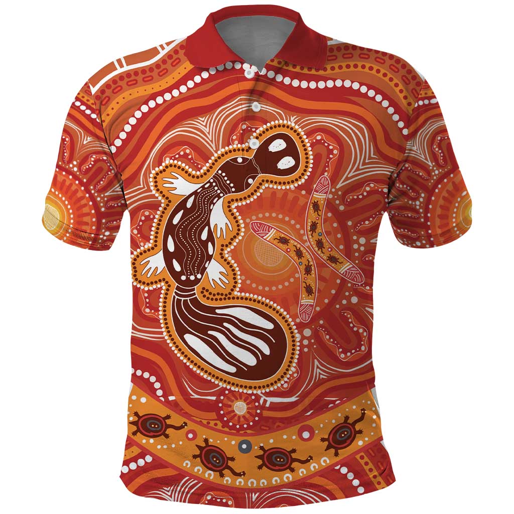 Aboriginal Goanna Art Polo Shirt Native Australian Animals LT9 - Vibe Hoodie Shop