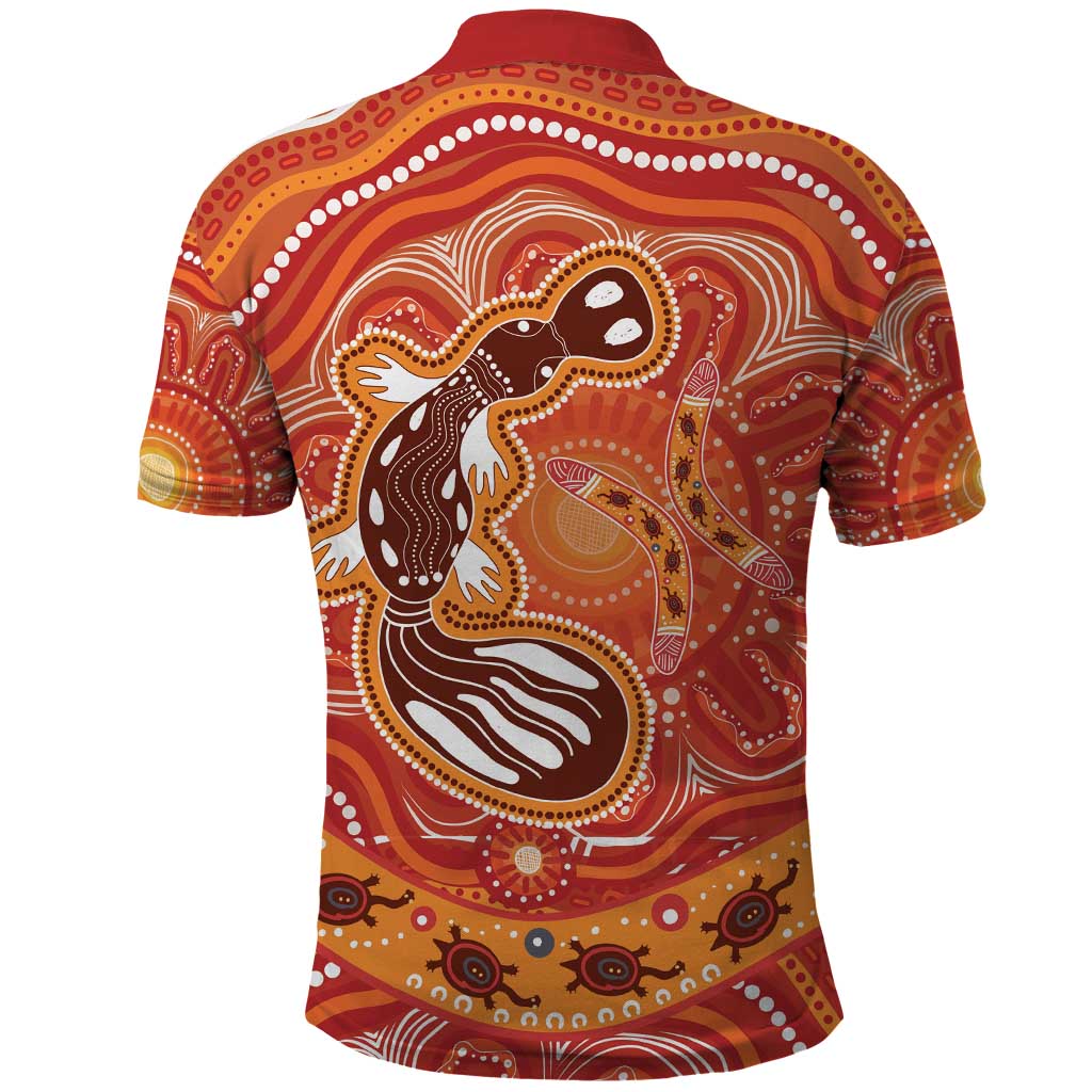 Aboriginal Goanna Art Polo Shirt Native Australian Animals LT9 - Vibe Hoodie Shop