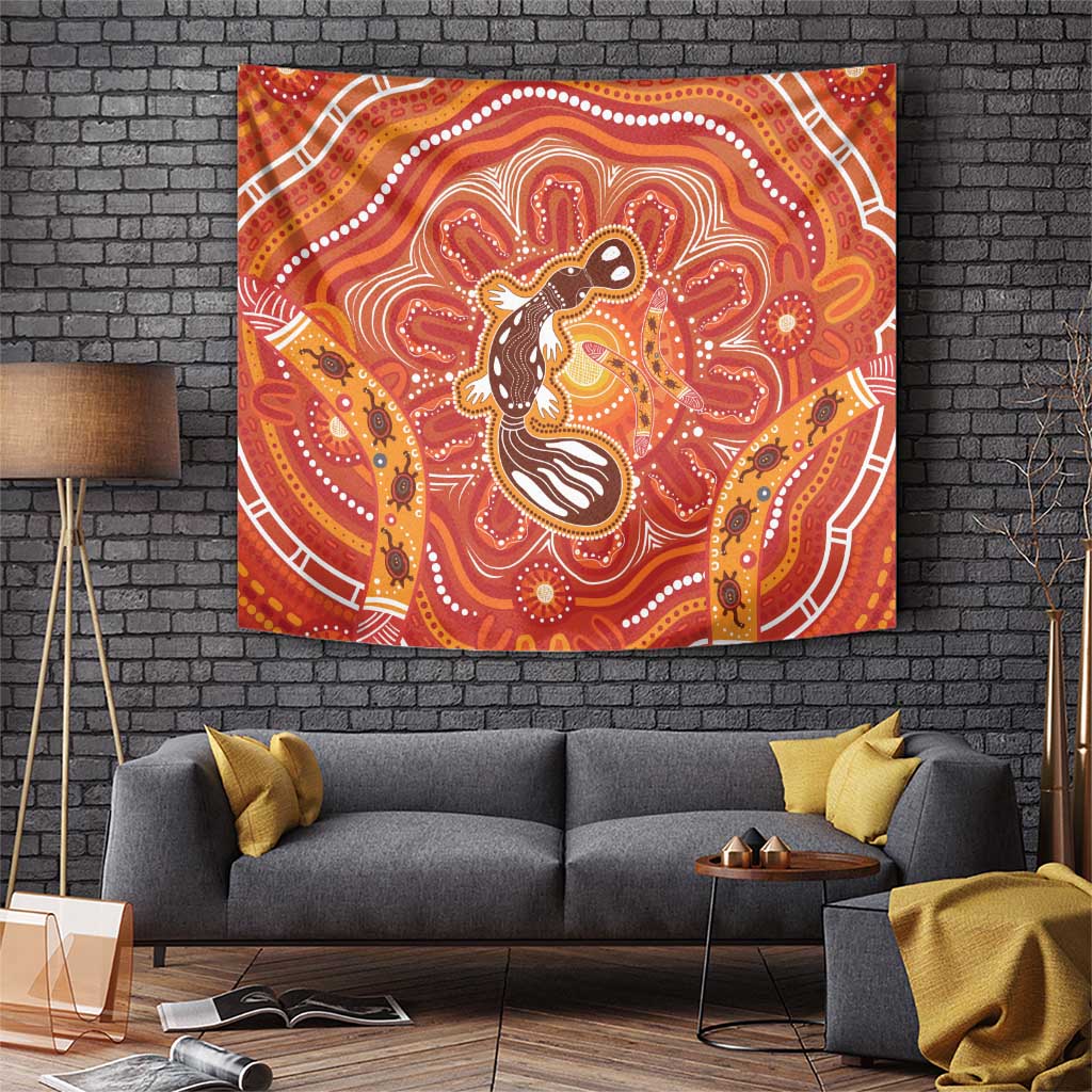 Aboriginal Goanna Art Tapestry Native Australian Animals - Vibe Hoodie Shop