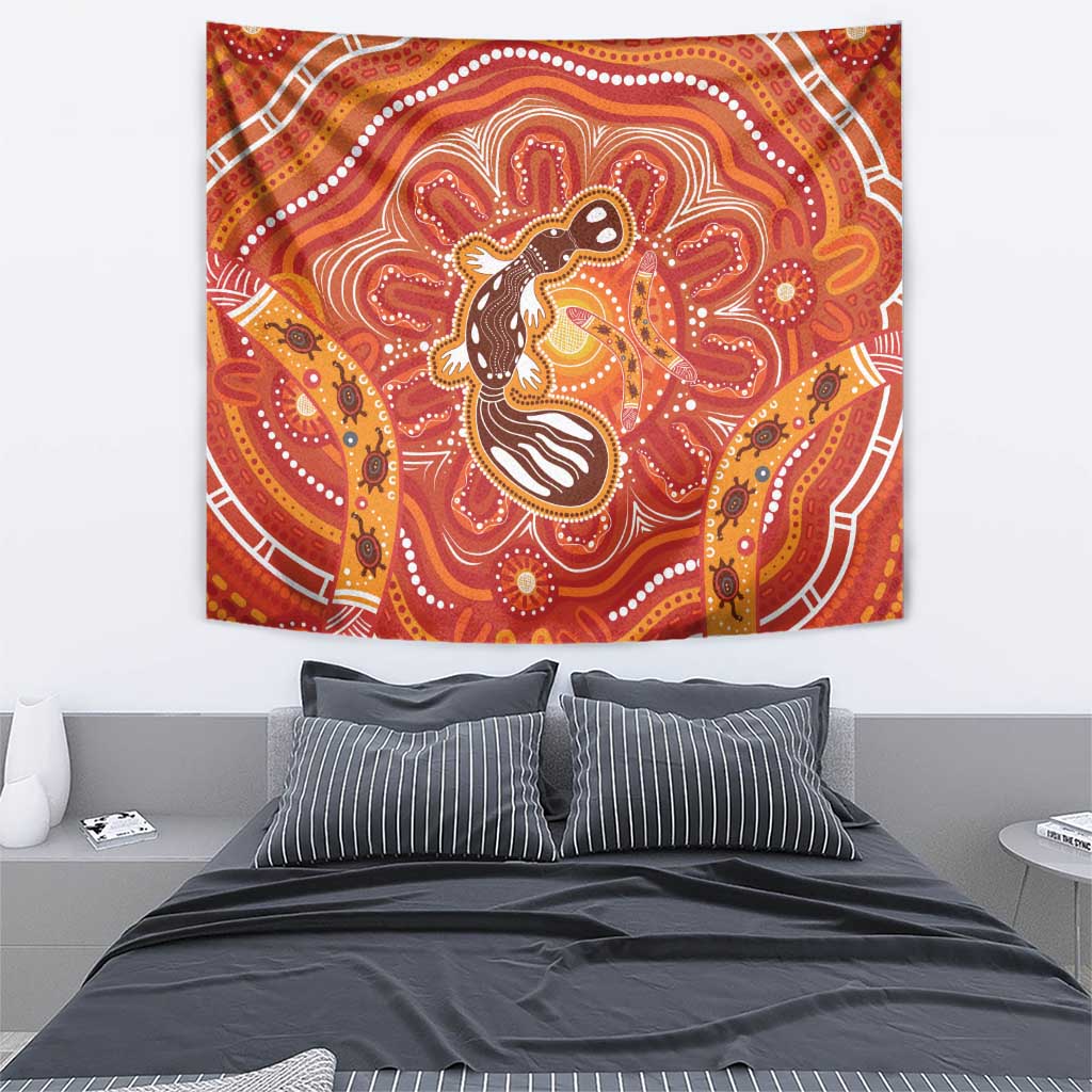 Aboriginal Goanna Art Tapestry Native Australian Animals - Vibe Hoodie Shop