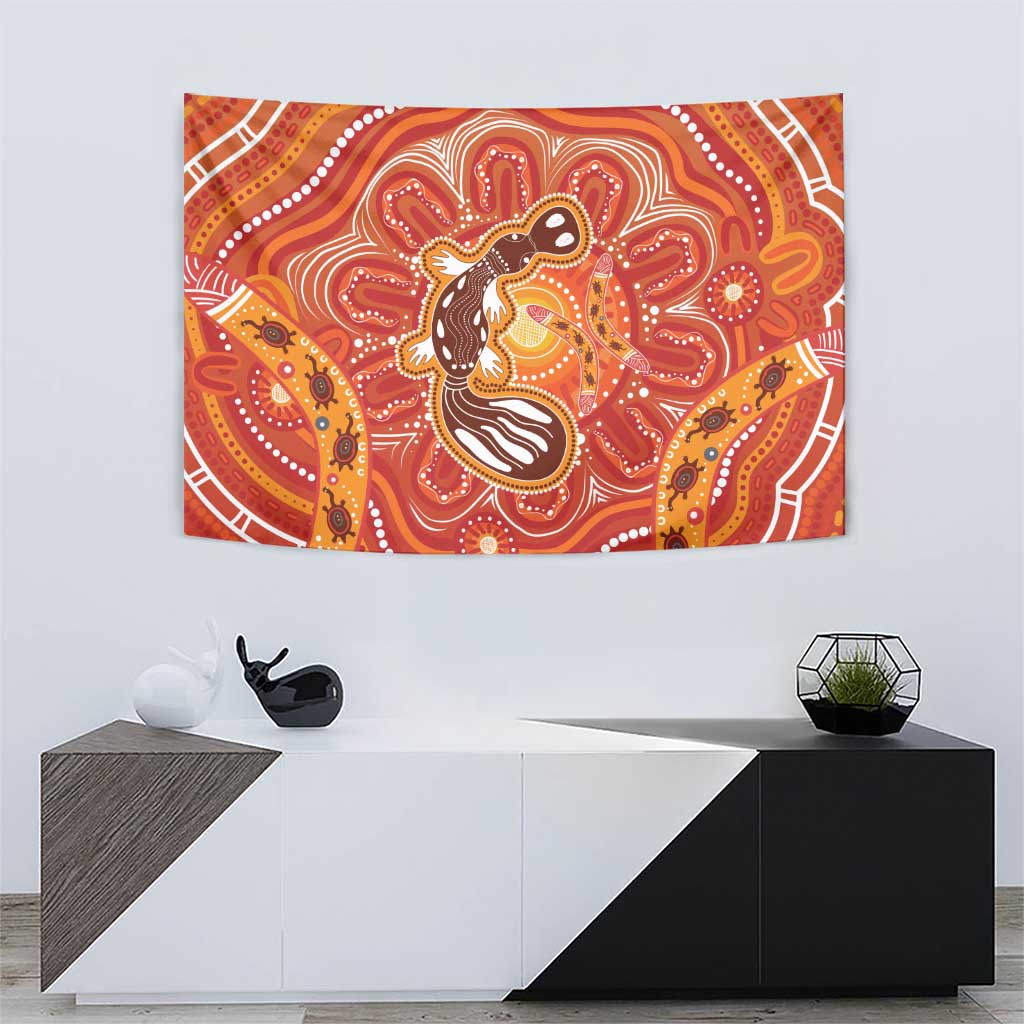 Aboriginal Goanna Art Tapestry Native Australian Animals - Vibe Hoodie Shop