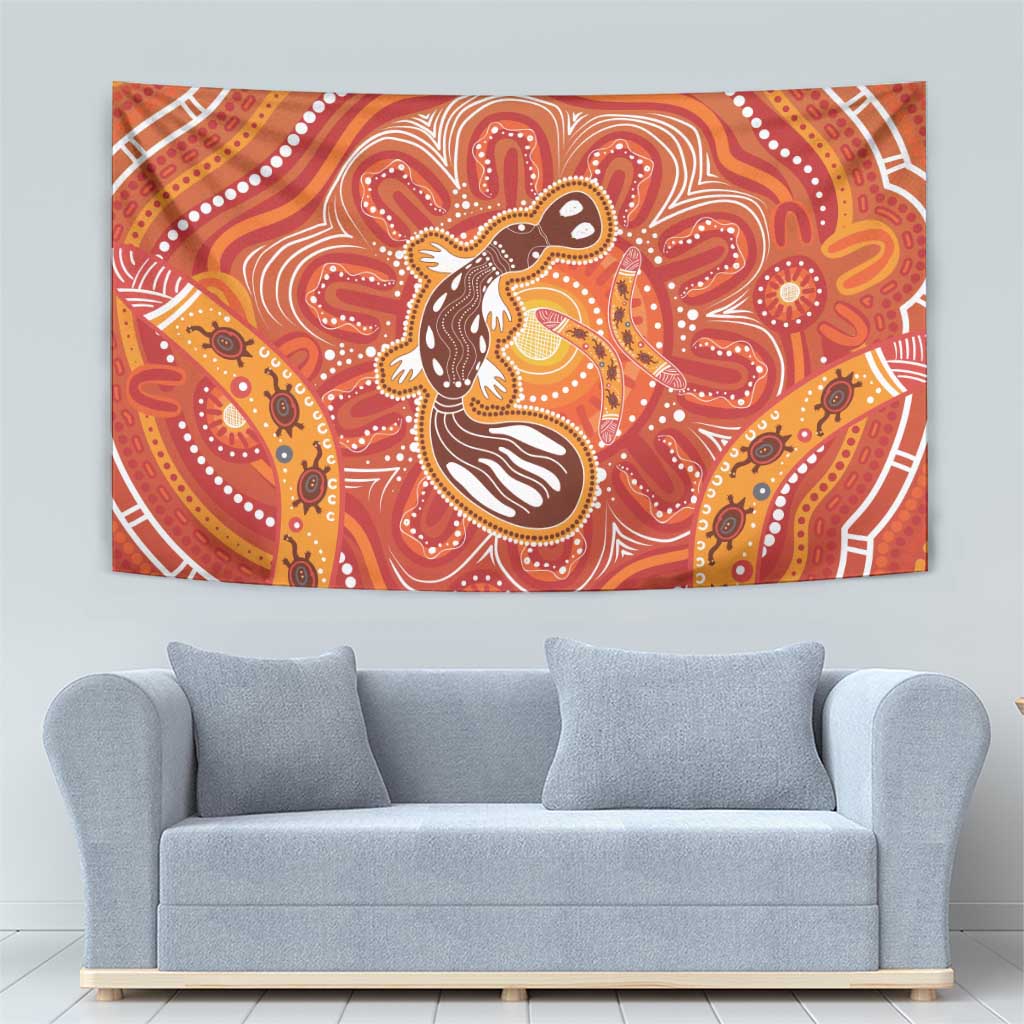 Aboriginal Goanna Art Tapestry Native Australian Animals - Vibe Hoodie Shop