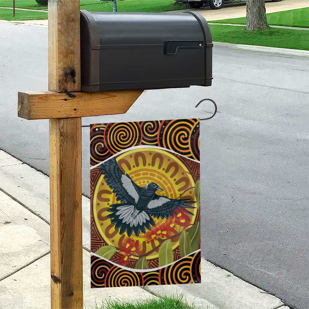 Aboriginal Magpies Dots Art Garden Flag Native Australian Animals - Vibe Hoodie Shop